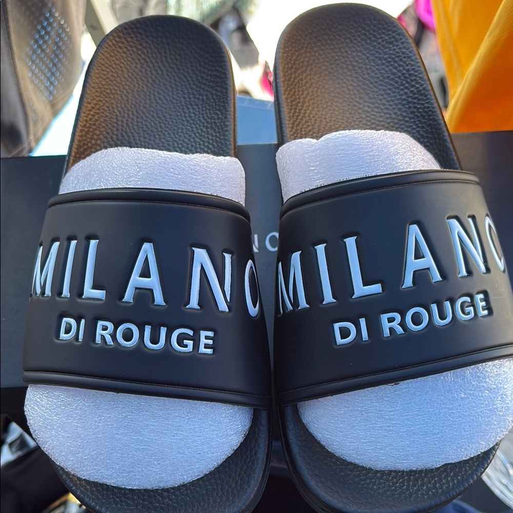Milano Di Rouge Black Slides